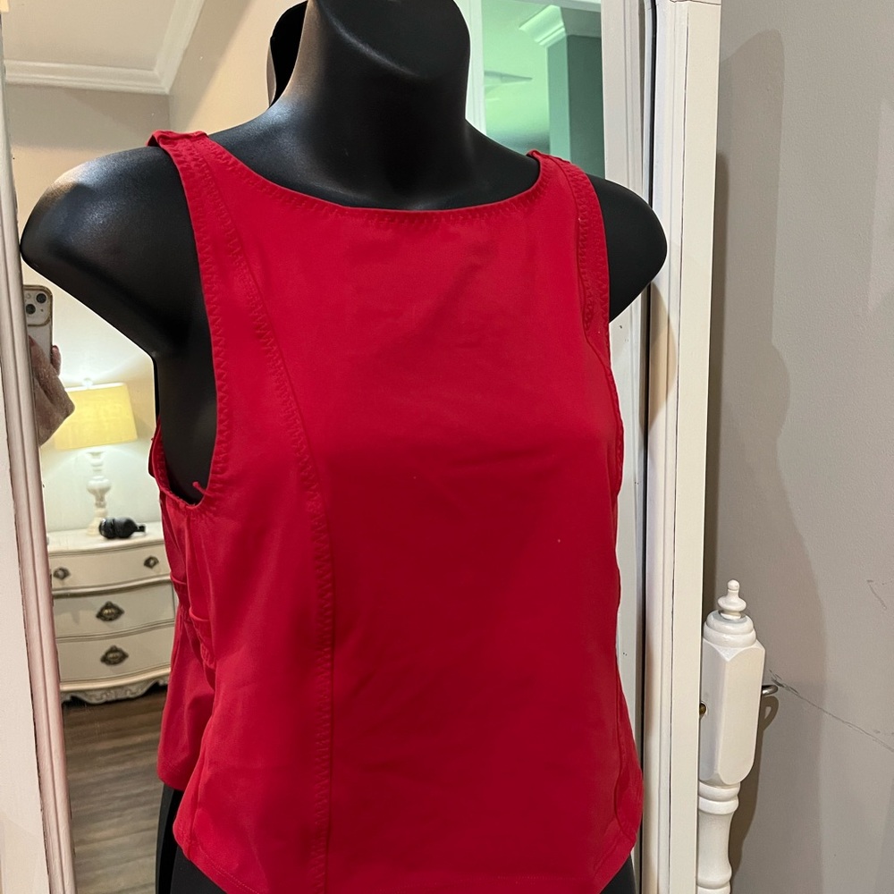 Red Sleeveless Women's Top